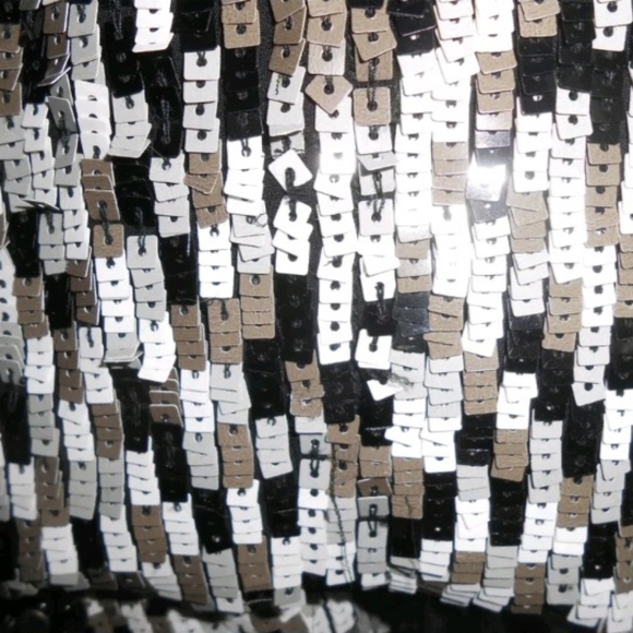 Diane Von Furstenberg Sequin Blazer Black White Gray Jacket Medium Marx Tweed - Picture 6 of 9